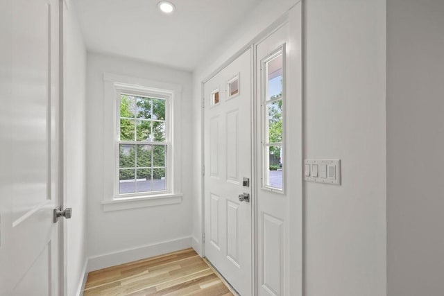 176 Palmer Ave Unit 2, Falmouth, MA 02540 - entrance foyer featuring light wood-type flooring, baseboards, and recessed lighting