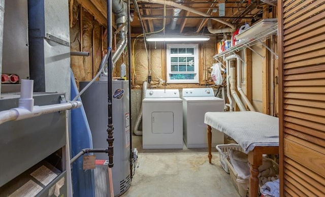 57 Mark Dr, Raynham, MA 02767 - basement with independent washer and dryer, gas water heater, and heating unit