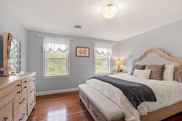 57 Houghton Farm Ln, Bolton, MA 01740 - bedroom featuring dark wood finished floors, multiple windows, and baseboards