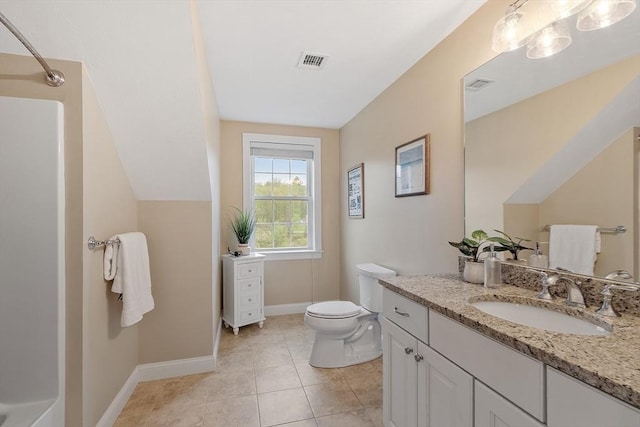 57 Houghton Farm Ln, Bolton, MA 01740 - full bath featuring toilet, vanity, baseboards, a shower, and tile patterned flooring