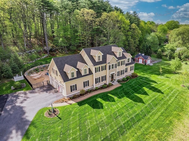 57 Houghton Farm Ln, Bolton, MA 01740 - aerial view of property and surrounding area featuring a forest