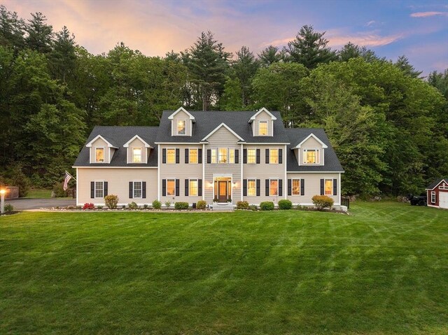 57 Houghton Farm Ln, Bolton, MA 01740 - view of front facade with a lawn