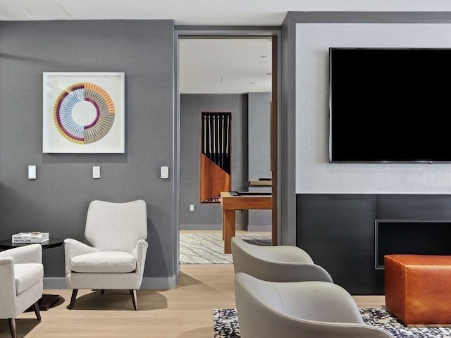 380 Harrison Ave Unit Ph1K, Boston, MA 02118 - living area with wood finished floors and baseboards