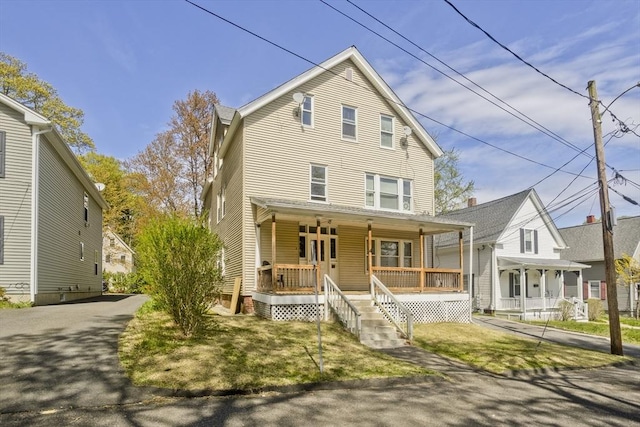 4 Columbia St, Holyoke, MA 01040 - view of front of property featuring a porch