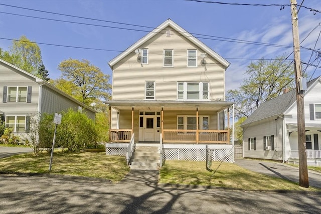 4 Columbia St, Holyoke, MA 01040 - view of front of home featuring covered porch