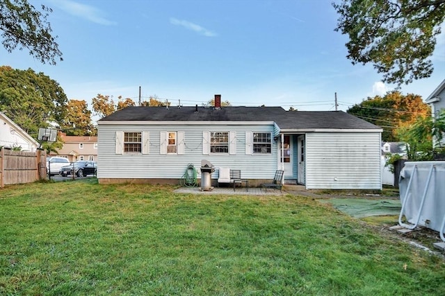 back of property with entry steps