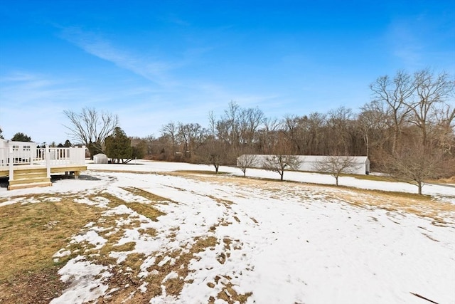 view of snowy yard