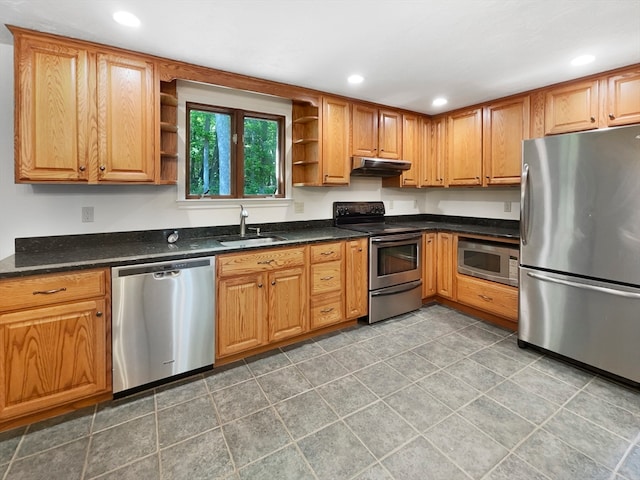 kitchen featuring appliances with stainless steel finishes and sink