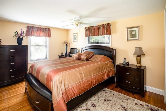 136 Maryland Ave, Somerset, MA 02726 - bedroom featuring wood finished floors, ceiling fan, and baseboards