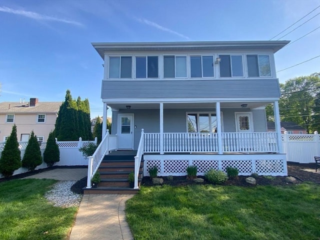 135-137 Summer St, Waltham, MA 02452 - view of front facade featuring a porch