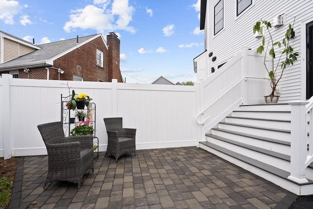 view of patio / terrace with a fenced backyard