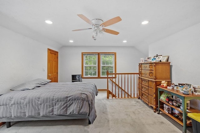 10 Oak Ridge Dr Unit 6, Maynard, MA 01754 - bedroom featuring recessed lighting, light carpet, and ceiling fan