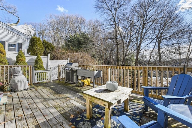 view of wooden deck