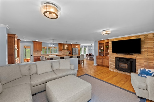 57 Hampton St, Auburn, MA 01501 - living room with recessed lighting and light wood-style flooring