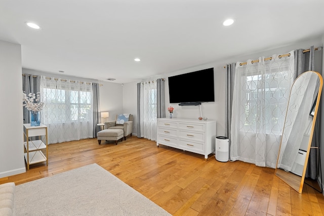 57 Hampton St, Auburn, MA 01501 - living area with light wood finished floors and recessed lighting
