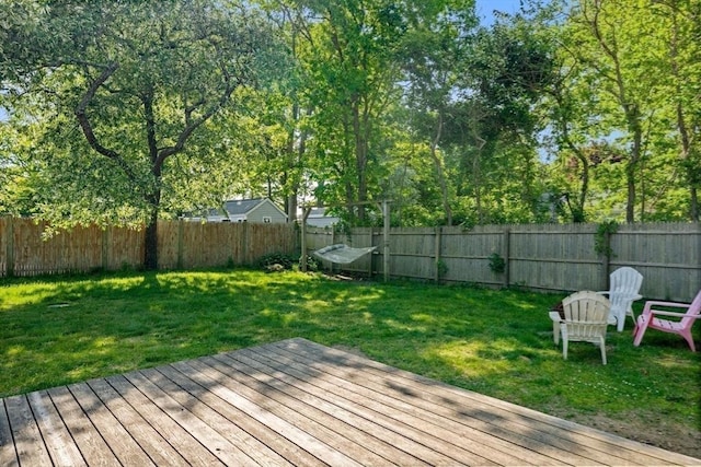22 Janet St, Plymouth, MA 02360 - wooden deck featuring a fenced backyard