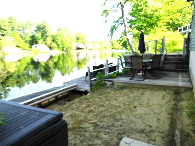 55A Millville Cir, Salem, NH 03079 - view of yard with a water view and a boat dock