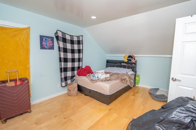 33 Williams St, New London, CT 06320 - bedroom with wood finished floors, lofted ceiling, and recessed lighting