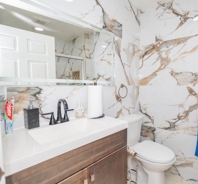 33 Williams St, New London, CT 06320 - bathroom with vanity and a marble finish shower