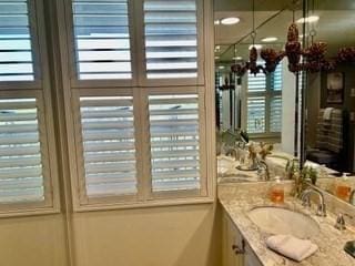 40 Village Rd Unit 606, Middleton, MA 01949 - bathroom with vanity and a chandelier