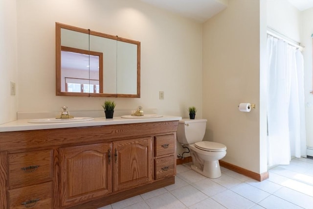 135 Main St, Blackstone, MA 01504 - bathroom featuring double vanity and tile patterned floors