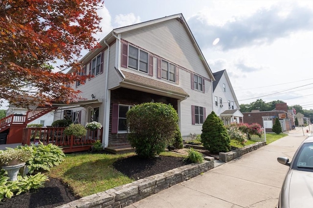 135 Main St, Blackstone, MA 01504 - view of front of house featuring a deck