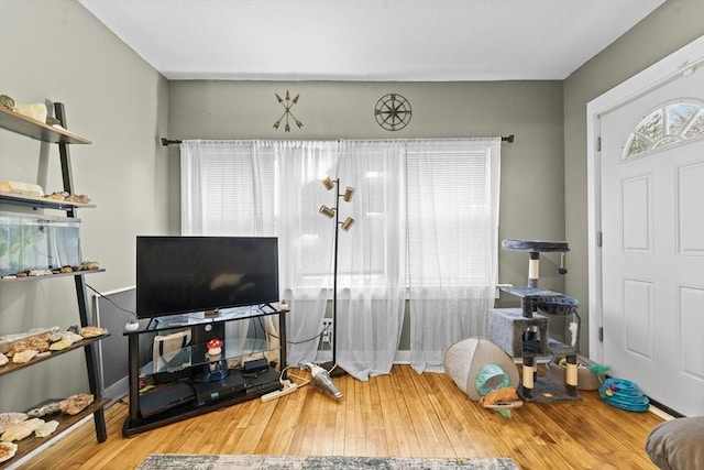 interior space featuring wood-type flooring