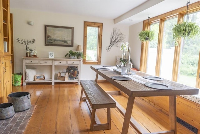 697 Rte 197, Woodstock, CT 06281 - dining space with healthy amount of natural light and hardwood / wood-style flooring