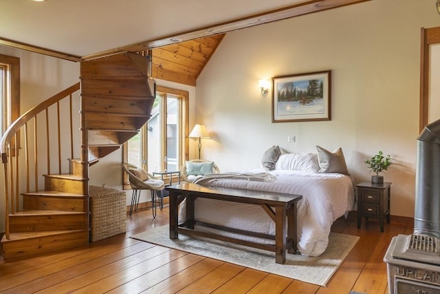 697 Rte 197, Woodstock, CT 06281 - bedroom featuring wood-type flooring and lofted ceiling
