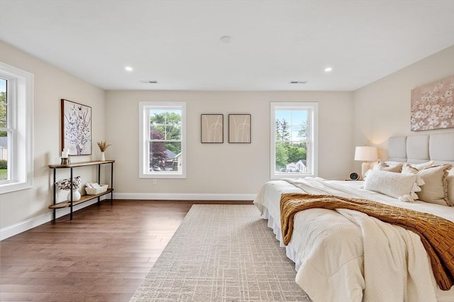 59A Mount Ave, Worcester, MA 01606 - bedroom featuring multiple windows, wood finished floors, baseboards, and recessed lighting