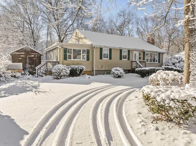 view of front of home