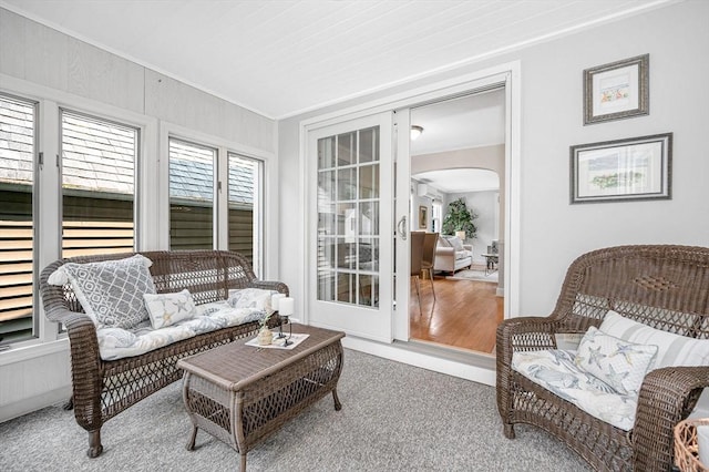 15 Eustis Ave, Wakefield, MA 01880 - sunroom with arched walkways