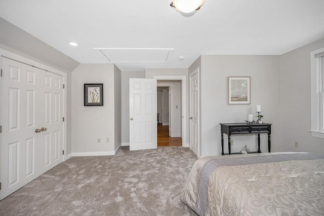 15 Eustis Ave, Wakefield, MA 01880 - bedroom featuring attic access, carpet, and baseboards