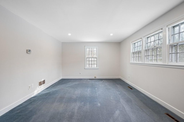 carpeted empty room with a wealth of natural light