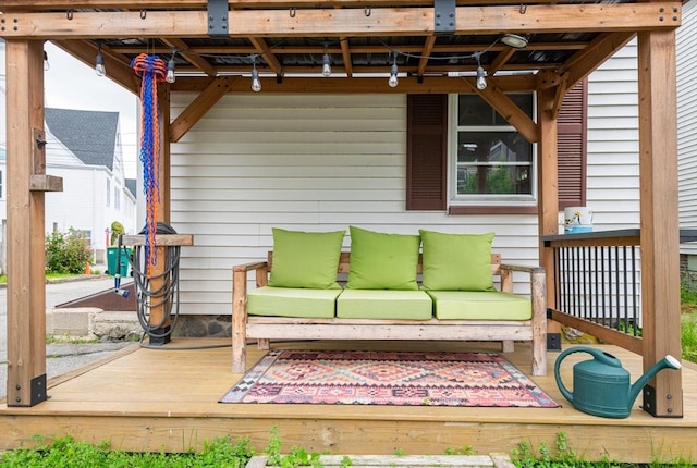 30 Everett St, Woburn, MA 01801 - deck with an outdoor hangout area