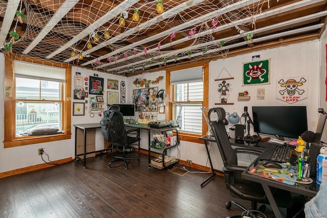 30 Everett St, Woburn, MA 01801 - office with baseboards and hardwood / wood-style flooring