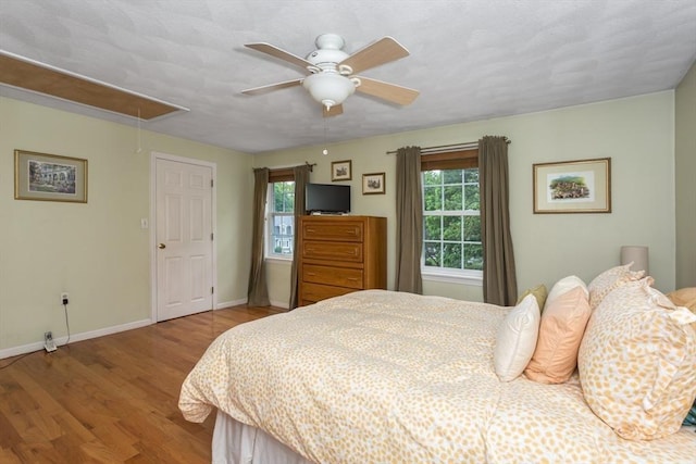 29 Benjamin Landing Ln Unit 29, Franklin, MA 02038 - bedroom with attic access, multiple windows, wood finished floors, and baseboards