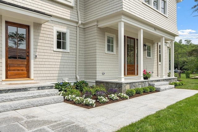 1 Beech Tree Ln, Lexington, MA 02421 - doorway to property featuring a porch