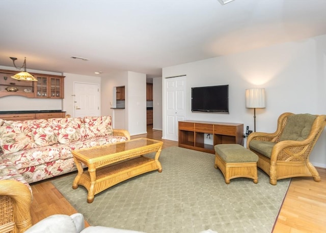 173 Oak Unit 208W, Newton, MA 02464 - living area with wood finished floors