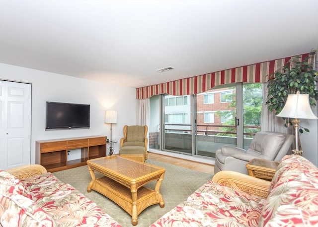 173 Oak Unit 208W, Newton, MA 02464 - living room with wood finished floors