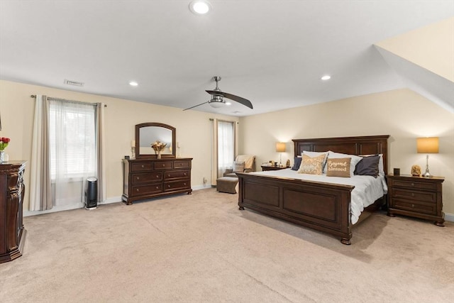 27 Nadias Way, Brockton, MA 02301 - bedroom featuring light carpet, multiple windows, recessed lighting, and ceiling fan