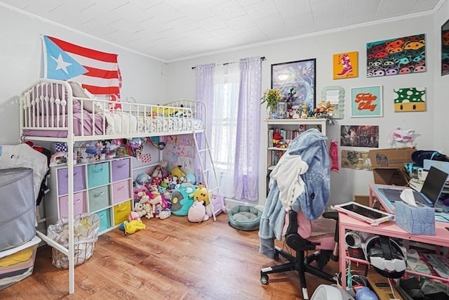 19 Chester St, Fitchburg, MA 01420 - bedroom with ornamental molding and wood finished floors