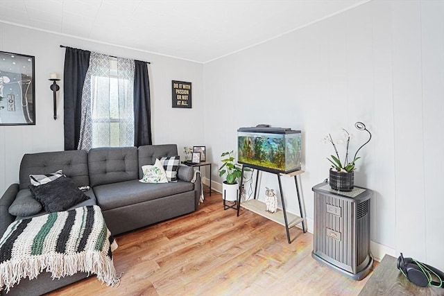 19 Chester St, Fitchburg, MA 01420 - living room featuring wood finished floors and ornamental molding