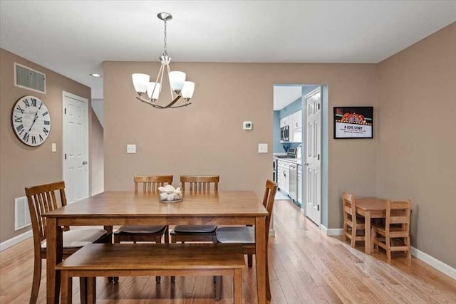 U505 Browning Ln # 505, Worcester, MA 01609 - dining area featuring a chandelier and light wood-style flooring