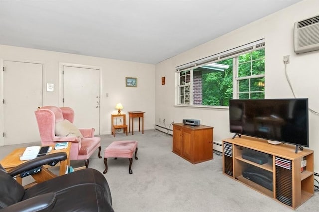 56 Jacqueline Rd Unit 12, Waltham, MA 02452 - living area with a baseboard heating unit and carpet flooring