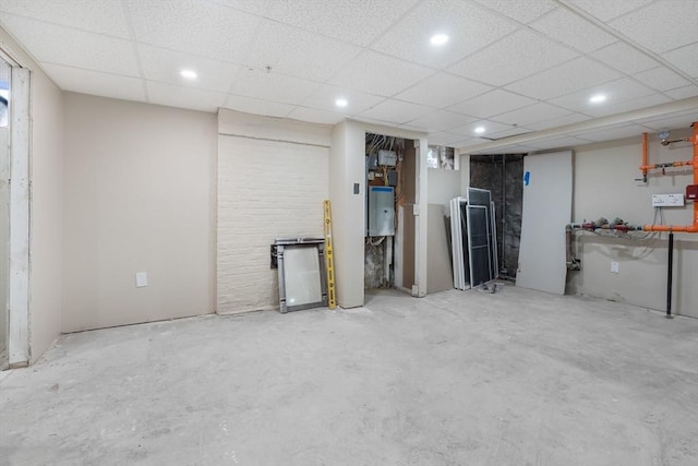 6 Windsor St, Andover, MA 01810 - finished below grade area featuring recessed lighting and electric panel