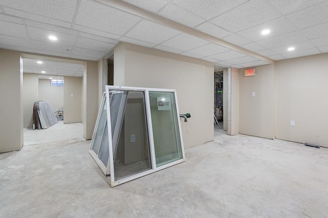 6 Windsor St, Andover, MA 01810 - finished basement with recessed lighting and a drop ceiling