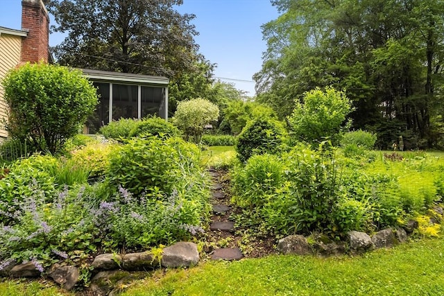 5 Ingalls Rd, Tyngsborough, MA 01879 - view of yard featuring a sunroom