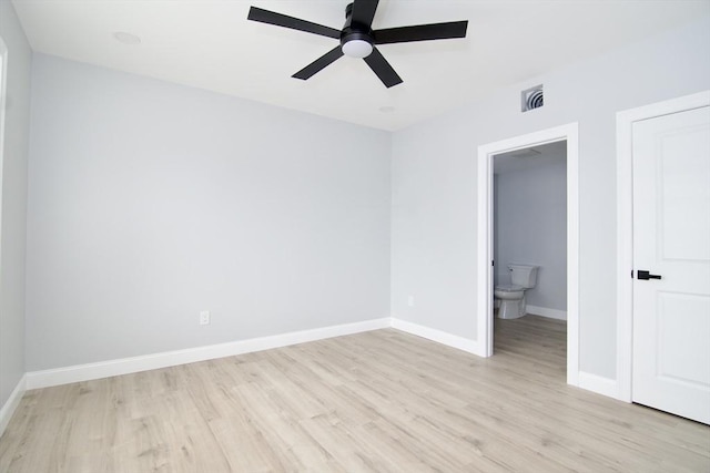 664 Mckinstry Ave, Chicopee, MA 01020 - unfurnished bedroom with light wood-style flooring, baseboards, and ceiling fan