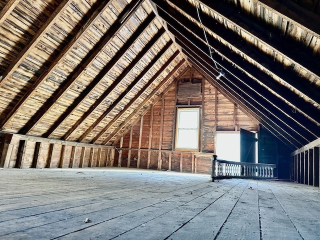 view of attic